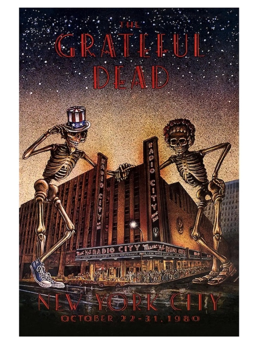 Grateful Dead Radio City 1980 poster
